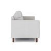 Sofa 2 cuerpos tela Gris Brillo con respaldo semi capitoneado Sofa 2 cuerpos tela Gris Brillo con respaldo semi capitoneado