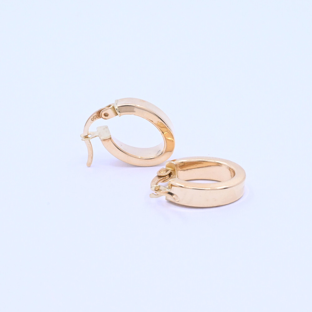 Aros oro 18k ovalados chatos. Aros oro 18k ovalados chatos.