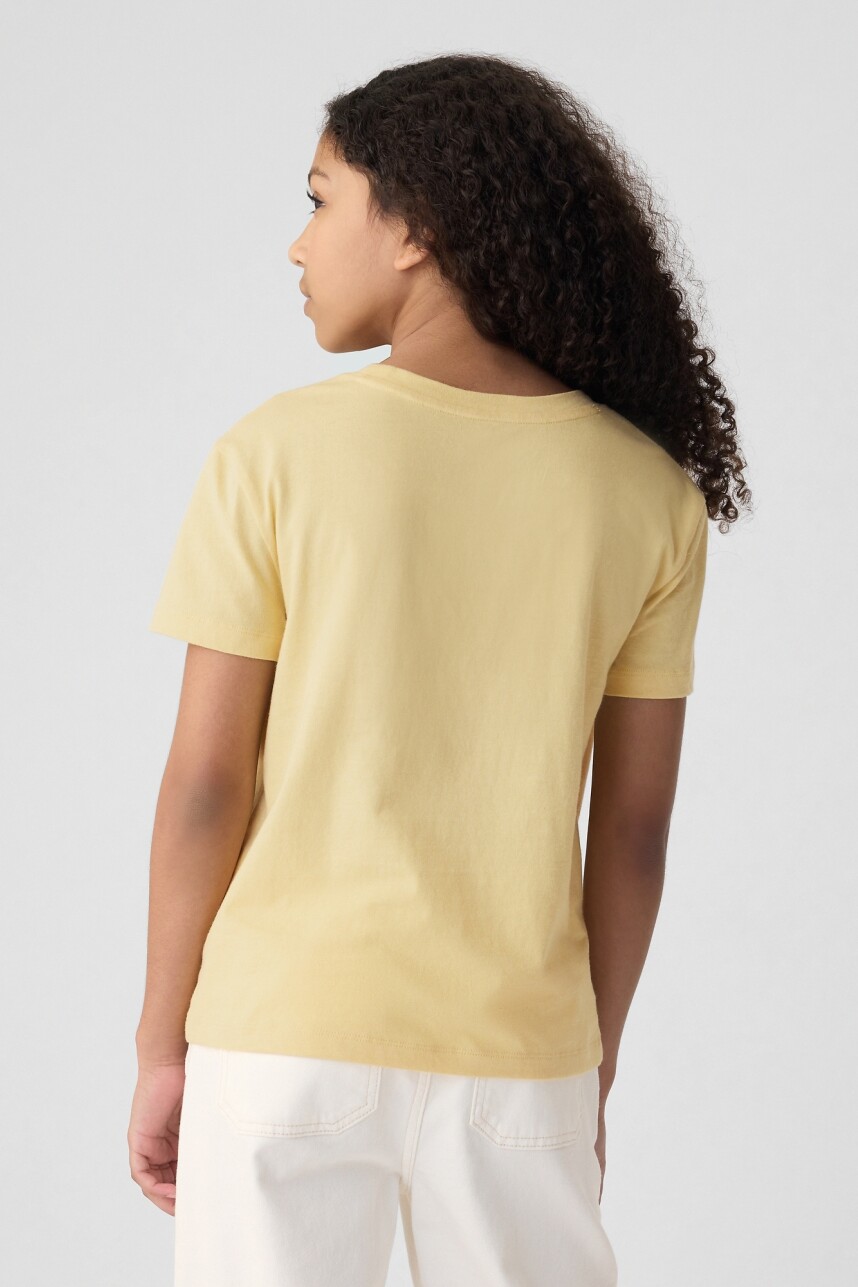 Remera Gráfico Con Lentejuelas Niña New Chamois
