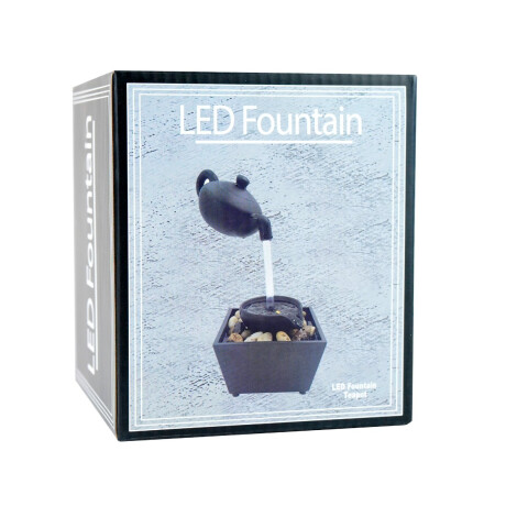 Fuente de agua con luz LED y piedras Fuente de agua con luz LED y piedras