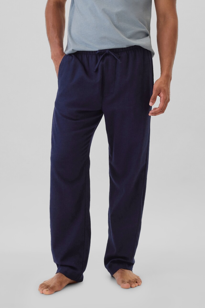 Pantalòn Pijama Franela Hombre Vintage Navy