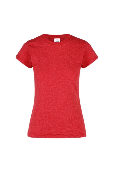Camiseta jaspe a la base dama Roja jaspe
