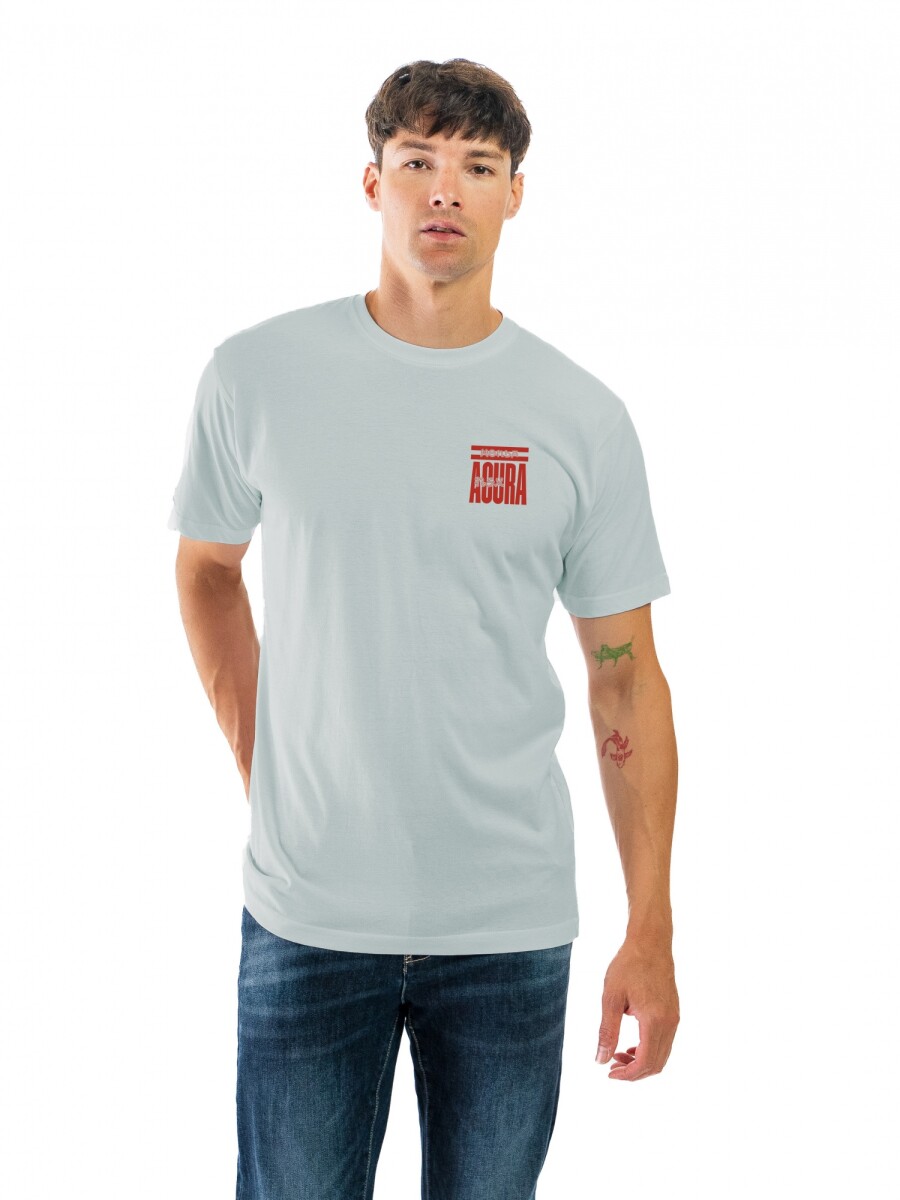Remera Estampada Cuello Base - Jean/ Vehiculo 076 