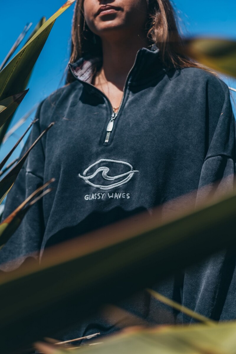 Buzo Avalanche Medio Cierre / Negro Wash - Preventa U