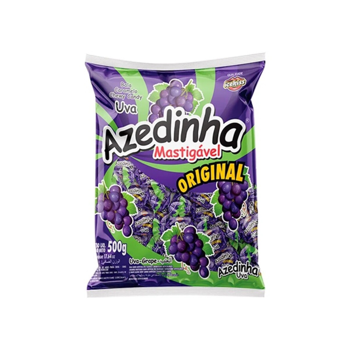 MASTICABLE ICEKISS ACIDOS SABORES 500GRS - Uva 