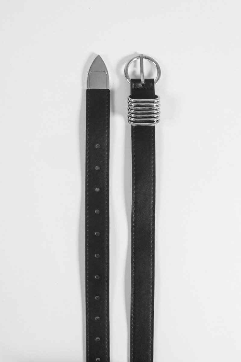 Cinturón multiple hebillas negro