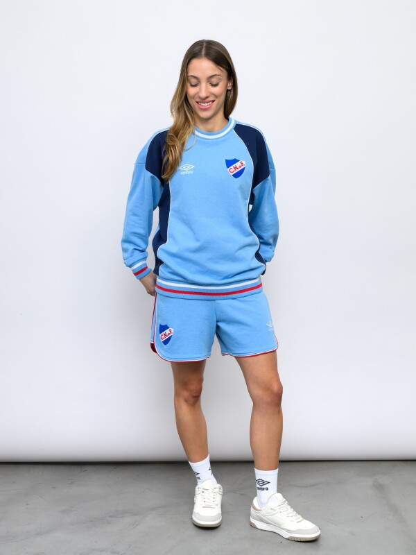 BUZO VENTURE Nacional Mujer Celeste, Azul Marino, Blanco