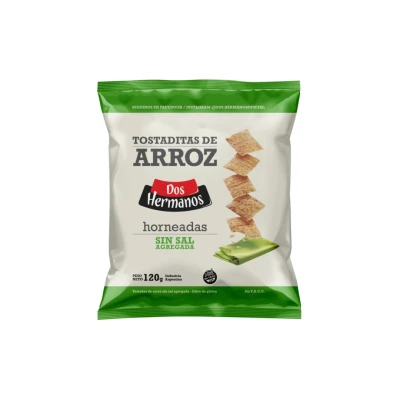 Tostadas De Arroz Sin Sal Y Sin Gluten Dos Hermanos 120g Tostadas De Arroz Sin Sal 2her