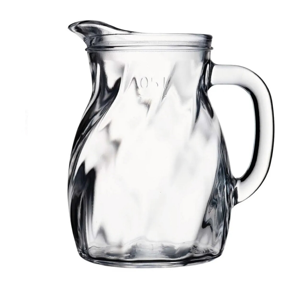 Jarra de Vidrio Twist Transparente 500 ml con Asa 