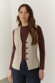 CHALECO TEJIDO BEIGE
