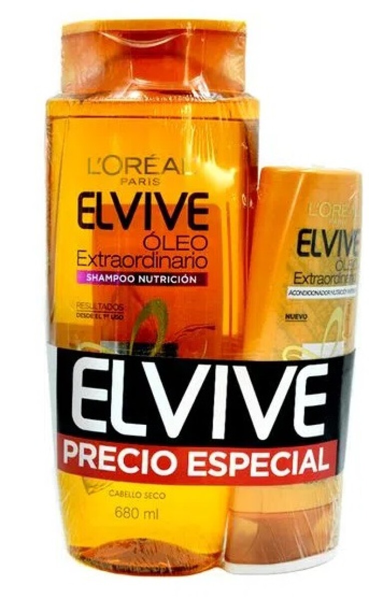 PACK SHAMPOO ELVIVE 680 ML + ACONDICIONADOR 400 ML OLEO EXT 