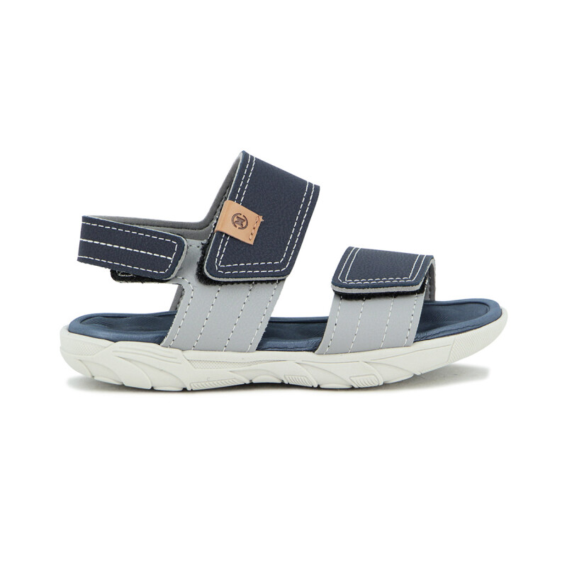Molekinho Sandalia C/tiras C/velcro Marino-gris