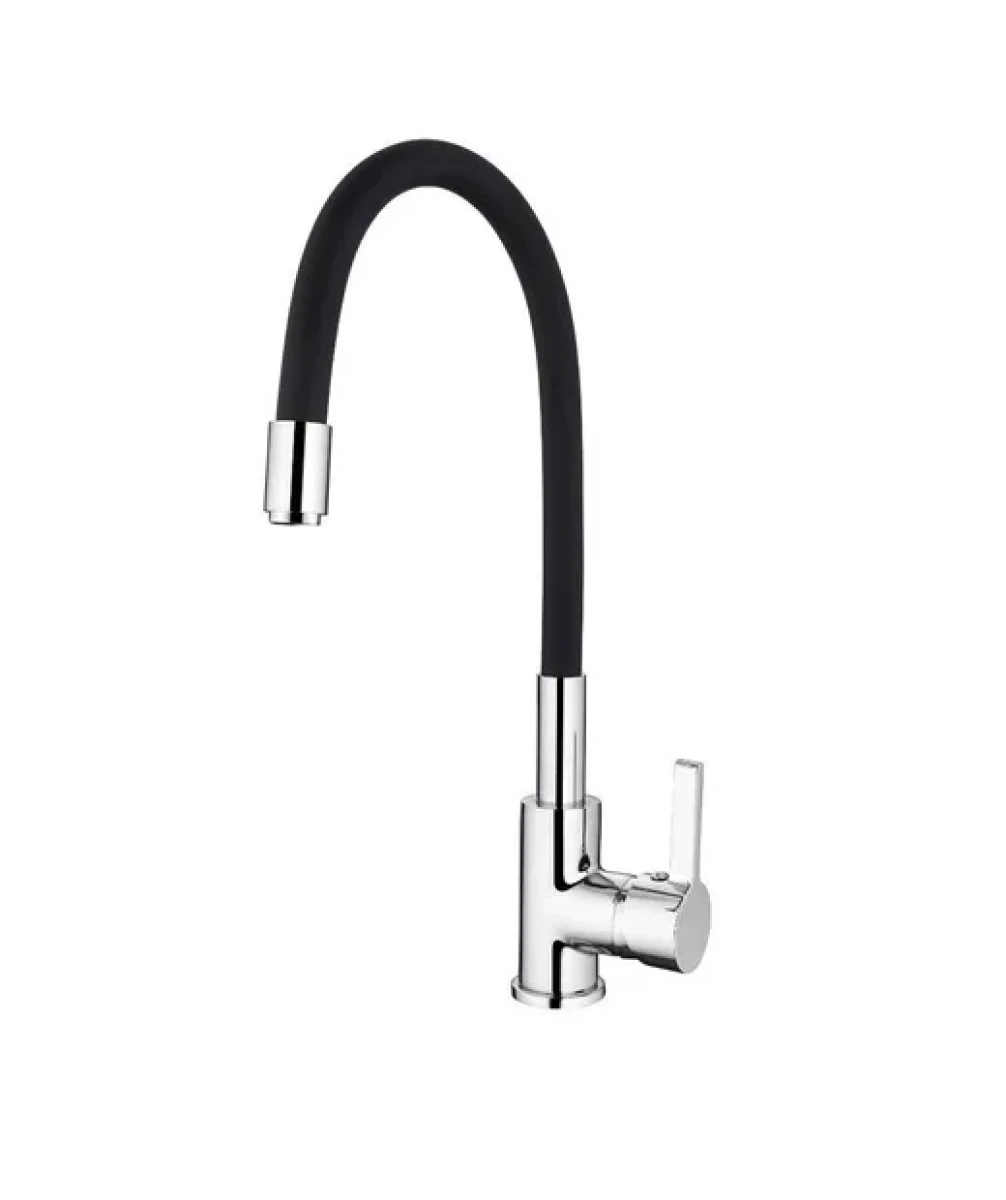 Griferia Pico Flexible Negro Rafaela 