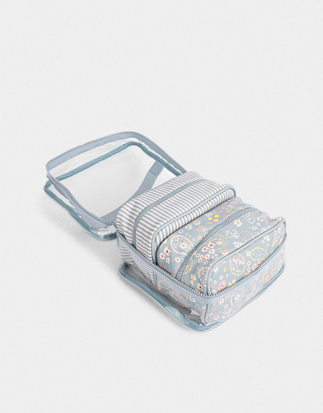 Porta Cosméticos Estampados Set De Portacosméticos - Azul Celeste