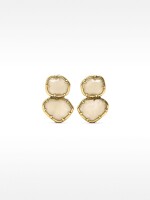Pendientes Dorados Con Efecto Piedra crudo