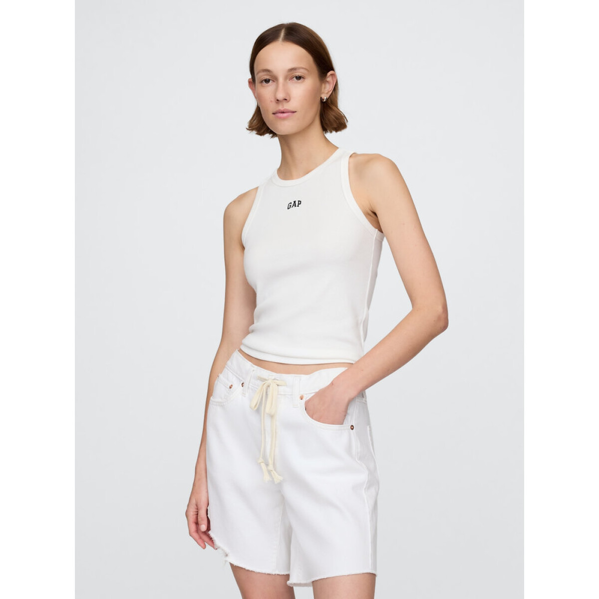INTL SL MOD RIB HALTER LOGO - NEW OFF WHITE 