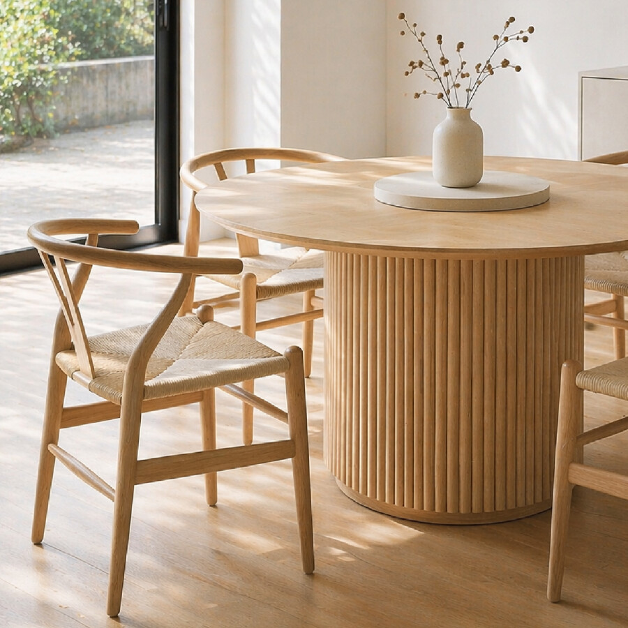 COMEDOR WISHBONE NATURAL - INCLUYE MESA IMPERIAL + 4 SILLAS WISHBONE COMEDOR WISHBONE NATURAL - INCLUYE MESA IMPERIAL + 4 SILLAS WISHBONE