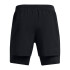 UA LAUNCH 5'' 2-IN-1 SHORTS-GRY BLK-001