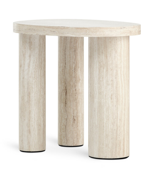 Mesa auxiliar LUNDEBORG 38x50 travertino Mesa auxiliar LUNDEBORG 38x50 travertino