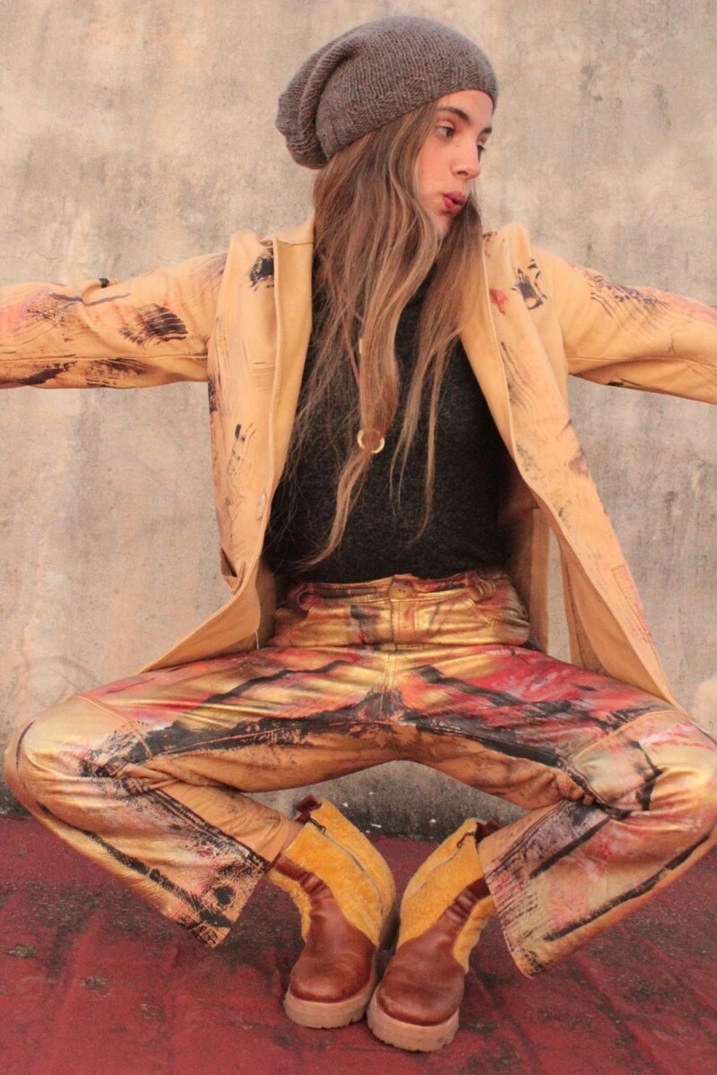 Leather Jeans Crawford By cocó Beige