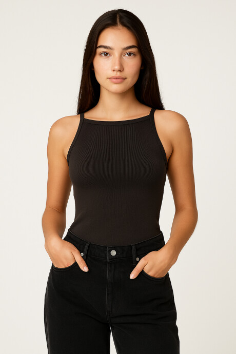 Musculosa Rina Gris Oscuro