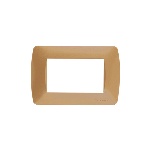 Plaqueta p/3 módulos bronce claro - Loft C56966