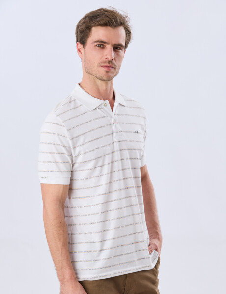 REMERA POLO ESTAMPADA Blanco