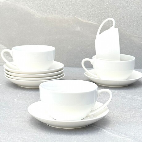 Set 6 tazas de café con plato Verina