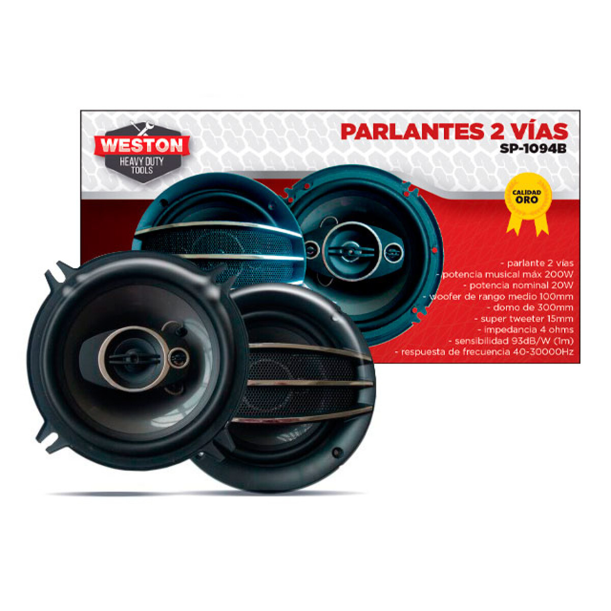 PARLANTE POTENCIA SUBWOOFER - 4 PULGADAS 2 VIAS 200W WESTON 