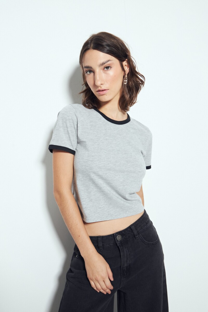 REMERA LAGUNARIA - Gris Claro Melange 