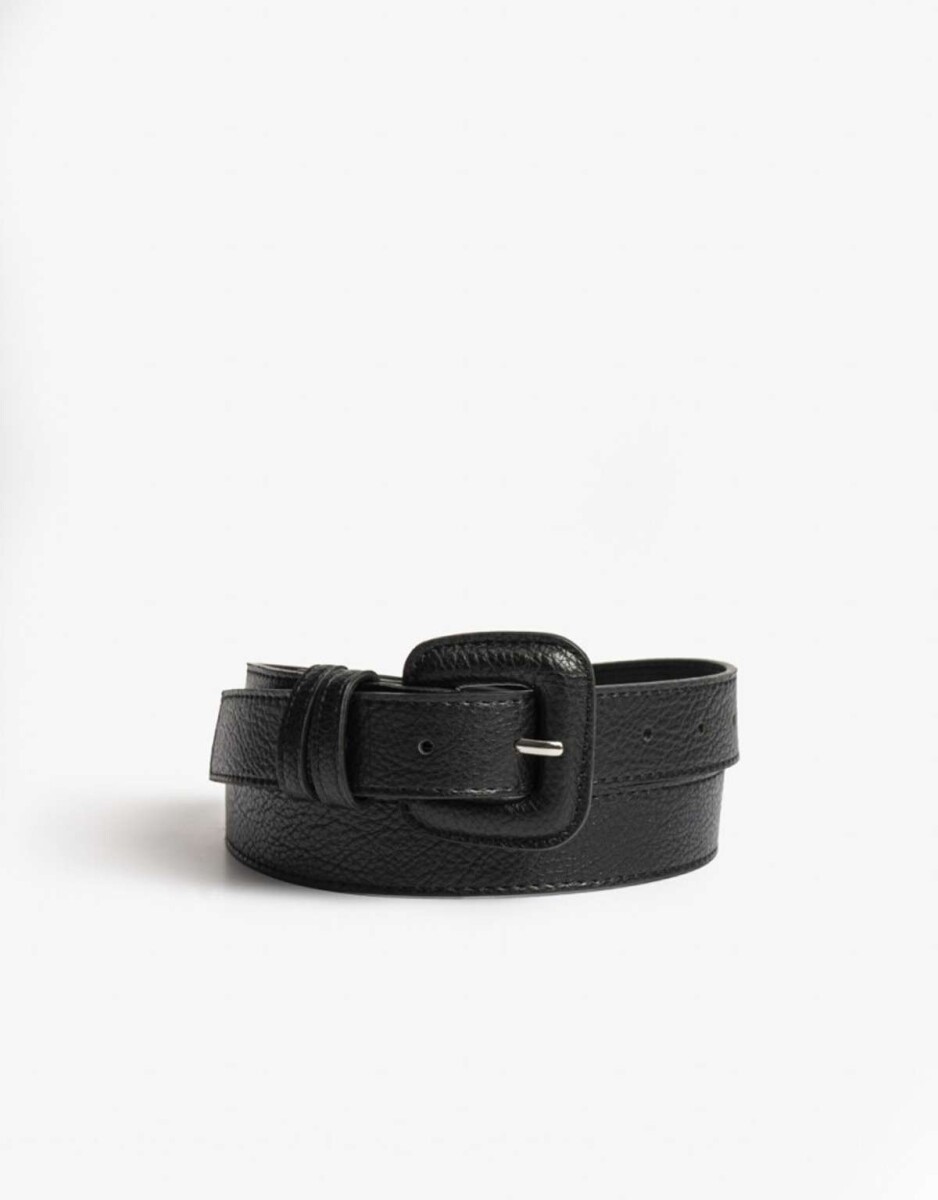 Cinturón Hebilla Cuadrada - Negro 