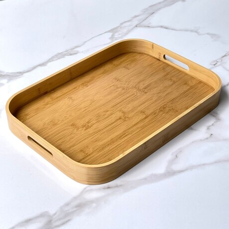 Bandeja Rectangular Madera Bambu Largo 46cm x Ancho 33cm x Alto 5cm Bandeja Rectangular Madera Bambu Largo 46cm x Ancho 33cm x Alto 5cm