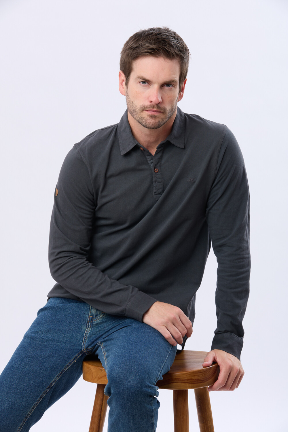 REMERA POLO DE ALGODON Azul