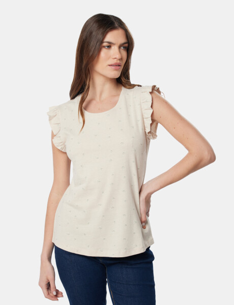 REMERA ESTAMPADA Beige