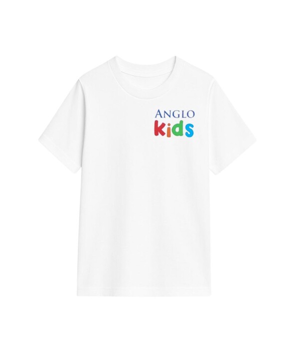 T-shirt Inicial manga corta The Anglo School Blanco