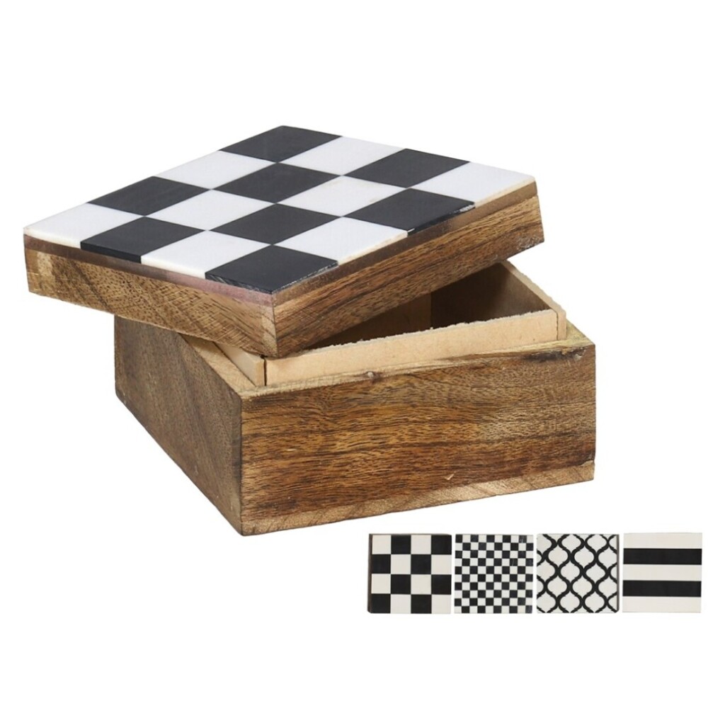 Caja Madera 10x10x5.8Cm CAJA MADERA B&W 4STD 10X10X5.8CM