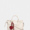 City Cartera City Con Charm - Blanco Crudo