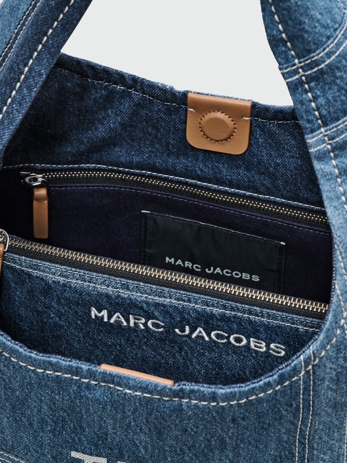 MARC JACOBS - The Patchwoek Denim Sack Bag Alta Automática