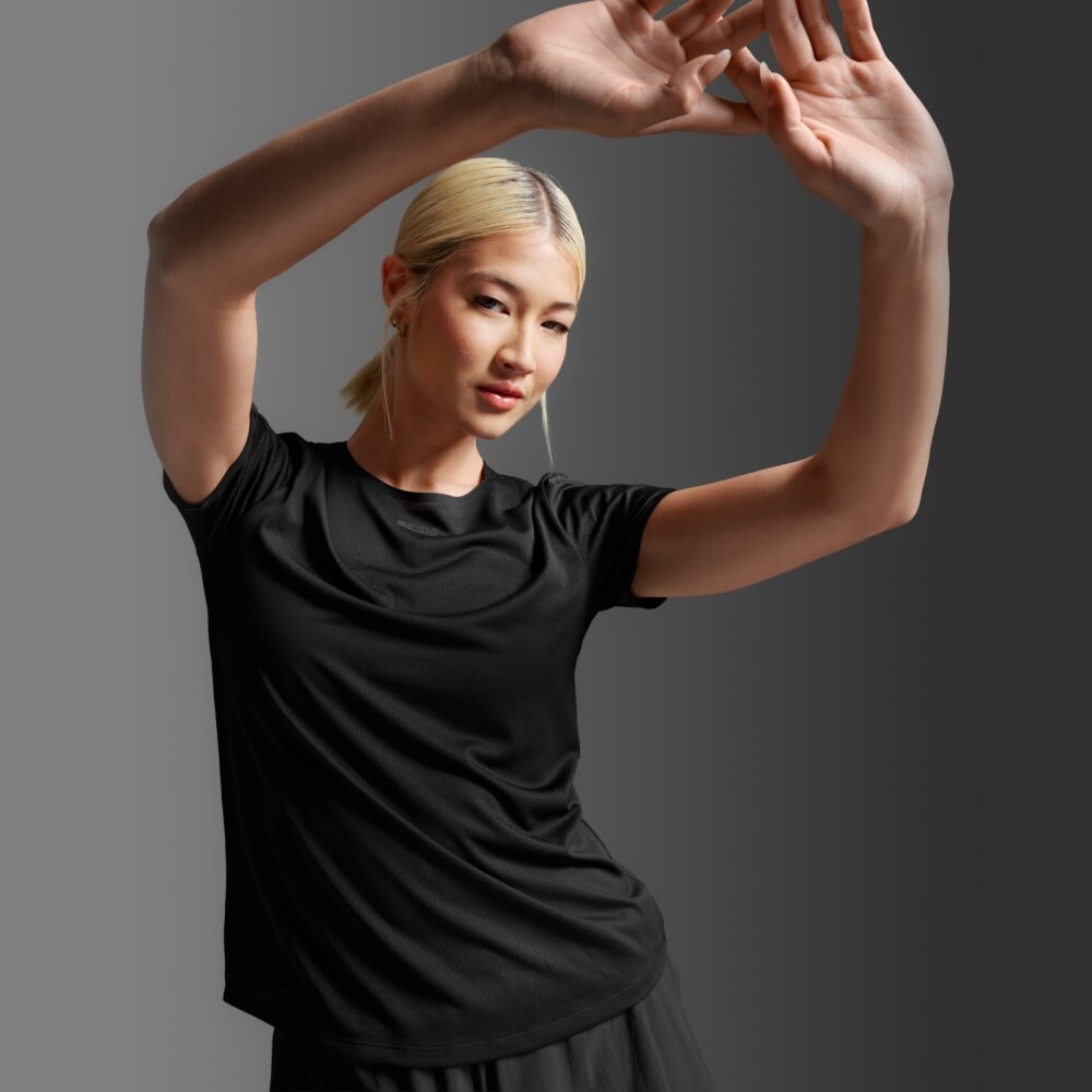 Polo Running Light Speed Tech Tee Mujer Black/black Reflective