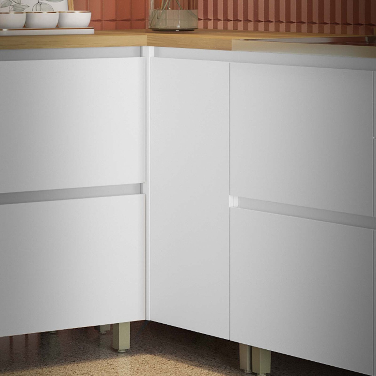 BAJO MESADA - 20 CM MDF BLANCO SUECIA 