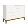Cómoda Zapatera 4 Cajones 1 Puerta - Boom Blanco