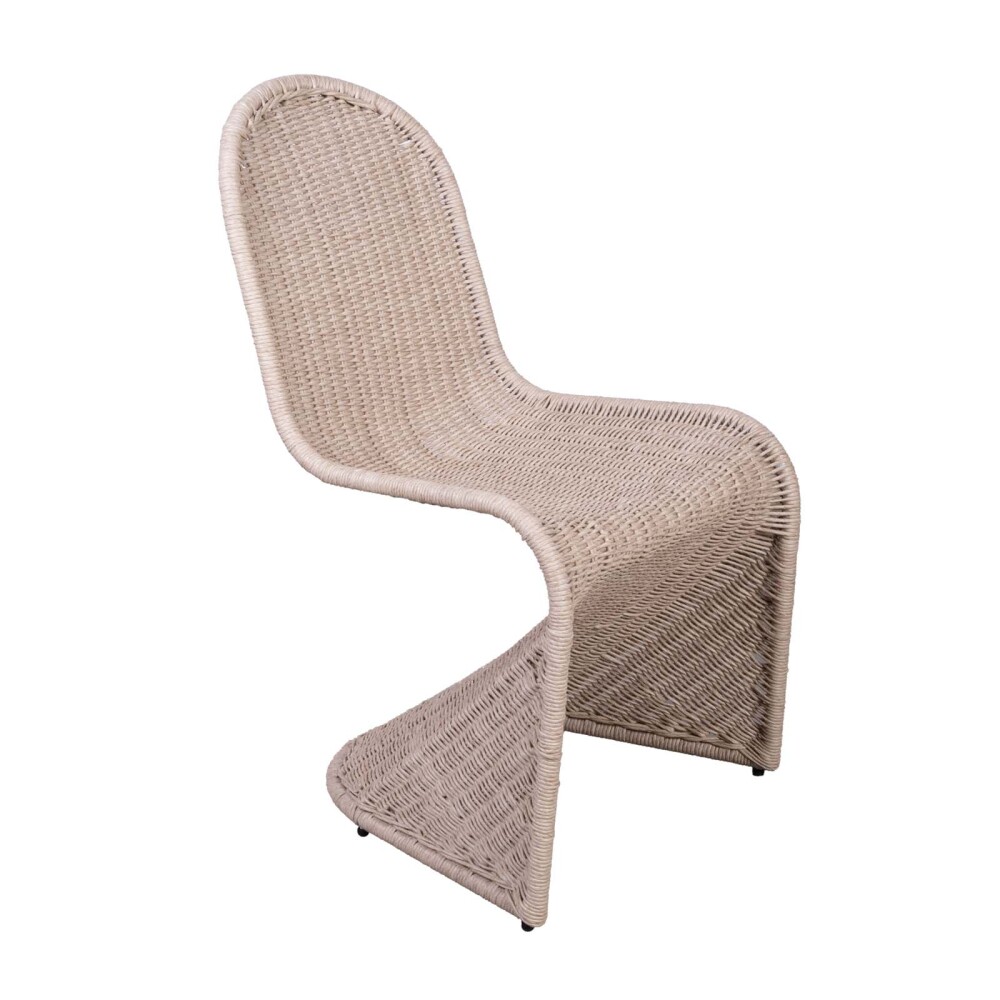 SILLA DE COMEDOR RATTAN-Y-METAL NATURAL-BEIGE BILLY