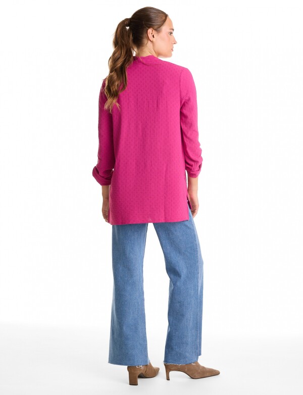 Blusa Escote V FUCSIA