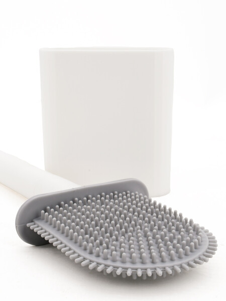 ESCOBILLA DE SILICONA PARA INODORO GRIS (V)