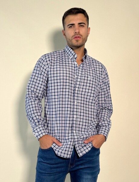Camisa a cuadros Thot Azul