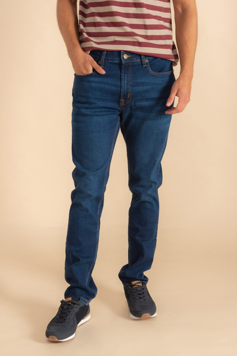 Pantalón de Jean Slim Azul Oscuro
