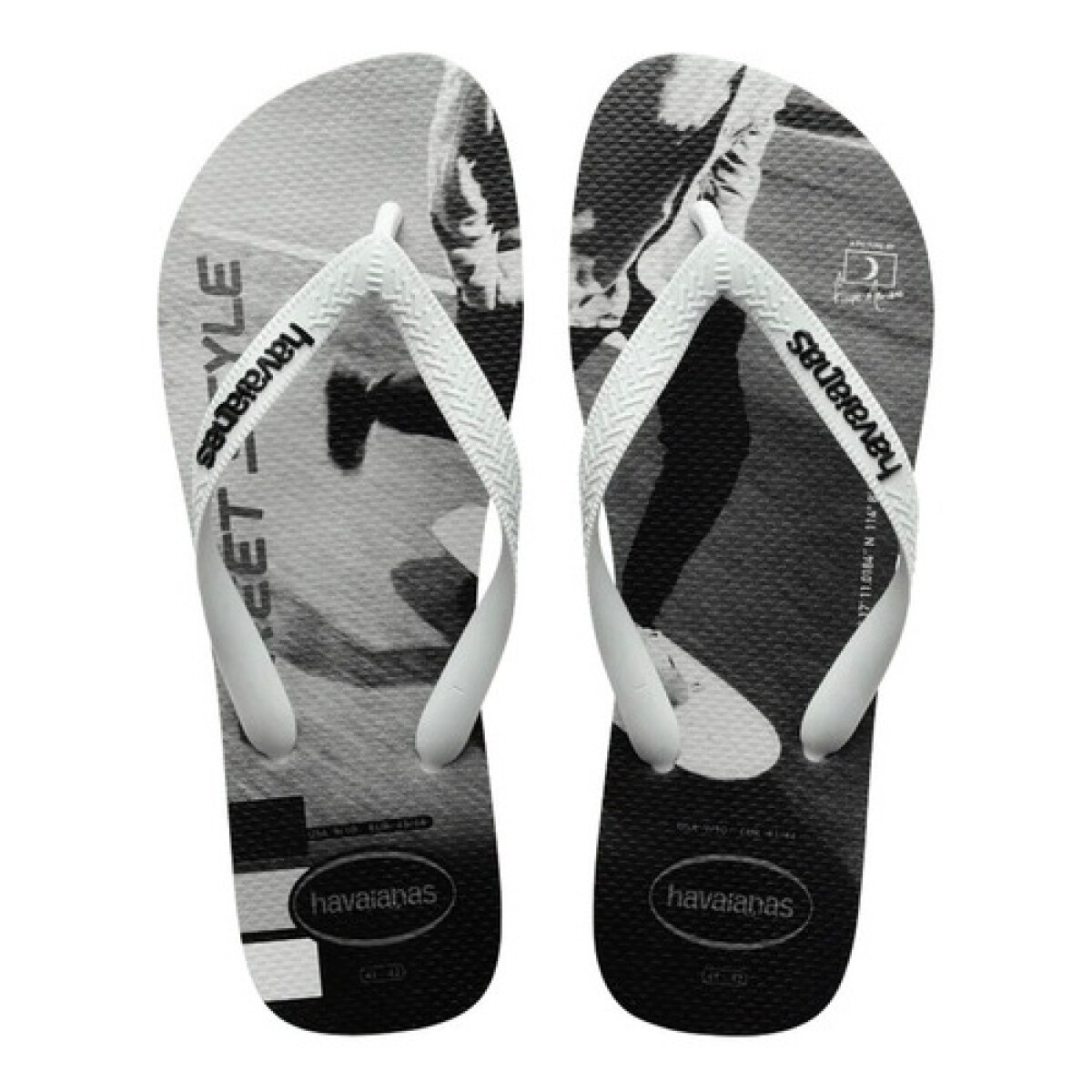 Chancletas ojotas Havaianas Hype originales - White/Black 