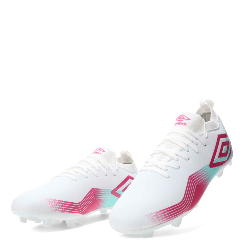 Championes de Fútbol Hombre Umbro Vibe HG Blanco - Rosado