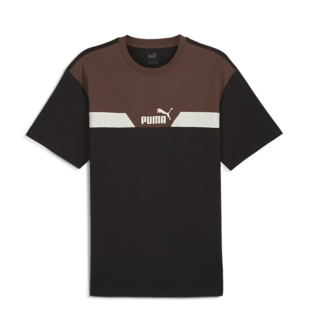 Remera de Hombre Puma Power Colorb Negro - Marrón