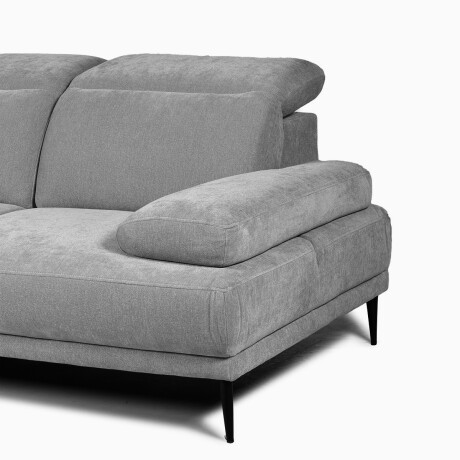 Rinconera Allegra- Tela Microfibra - Chaise Izquierdo 6686-7 Gris